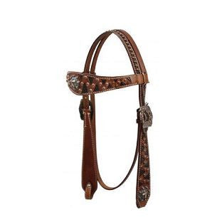 PFR12830 Showman ® Vintage Style Headstall with Raised Cross Conchos