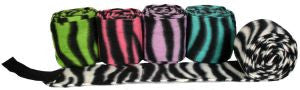 PFR175234 Showman™  set of 4 zebra print fleece polo wraps