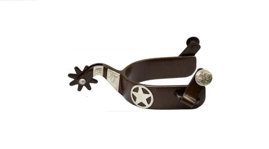 PFR258887 Showman™ Ladies Brown Steel Silver Show Spur With Texas Star