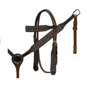 PFR7555 Showman ® Studded headstall and breast collar set