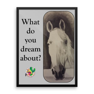"What do you dream about" Framed poster