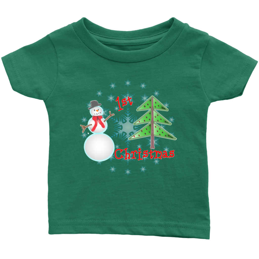 1st Christmas Short/long sleeved bodysuit, Infant T-shirt