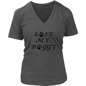 Love My Doggy District Womens V-Neck