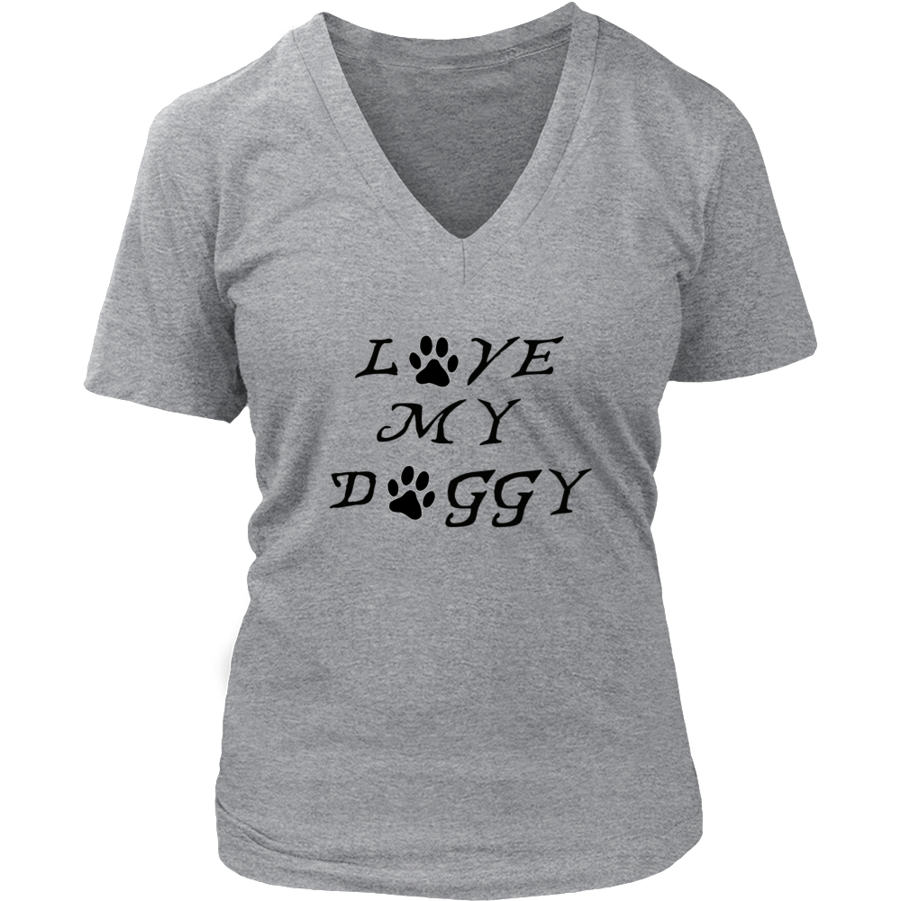 Love My Doggy District Womens V-Neck