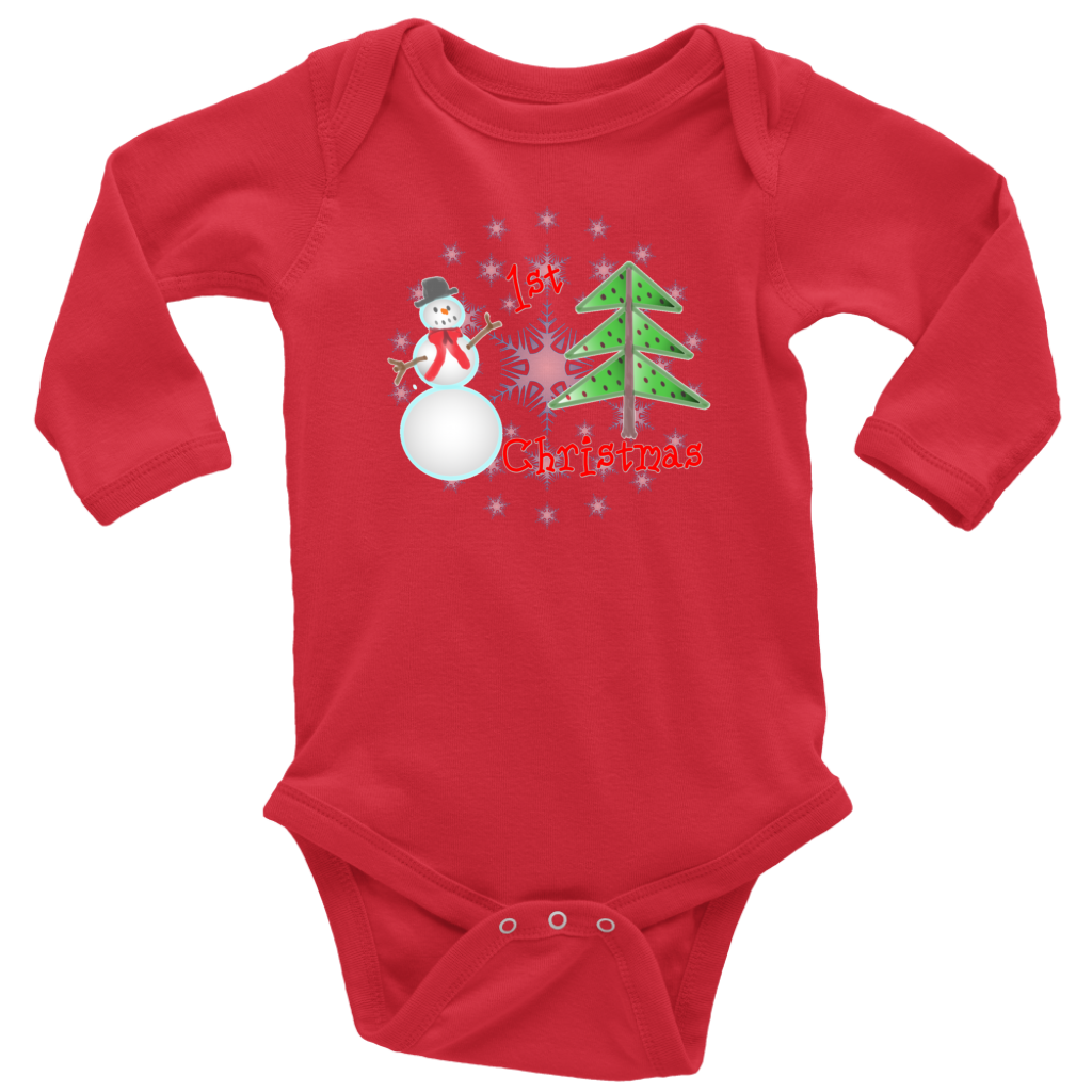 1st Christmas Short/long sleeved bodysuit, Infant T-shirt